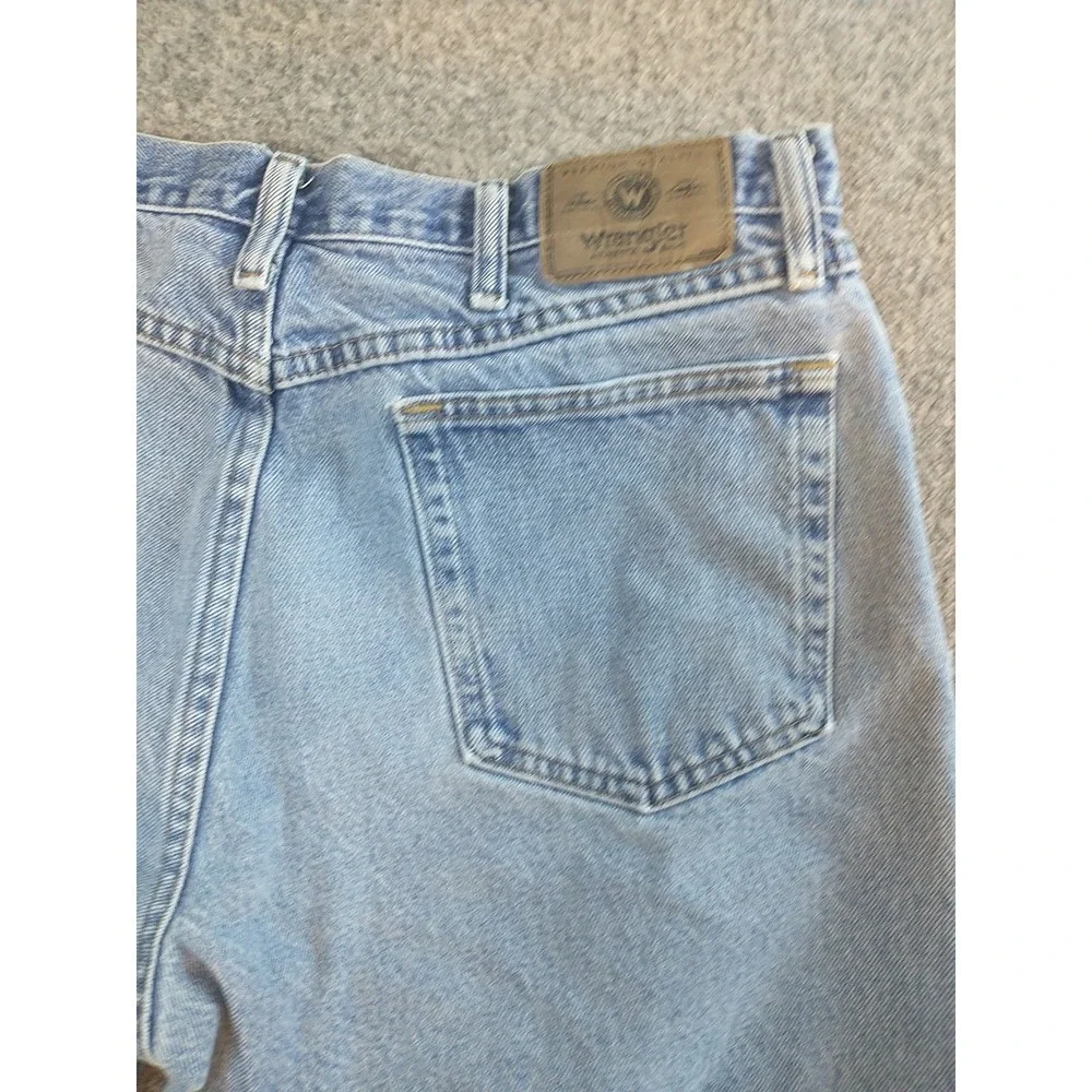 Wrangler Mens 9760WDR Light Wash Straight Leg Cotton Denim Jeans Blue 36x29